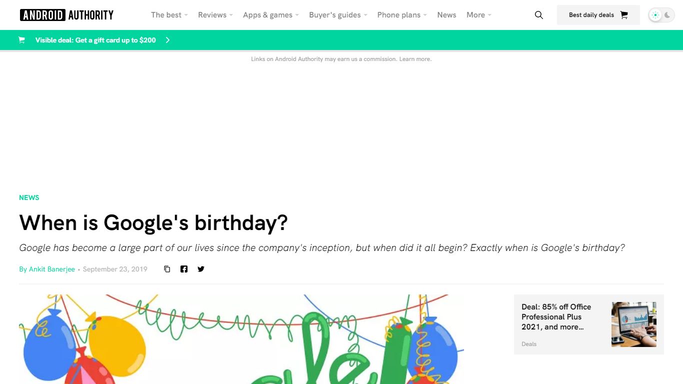 When is Google's birthday? - Android Authority