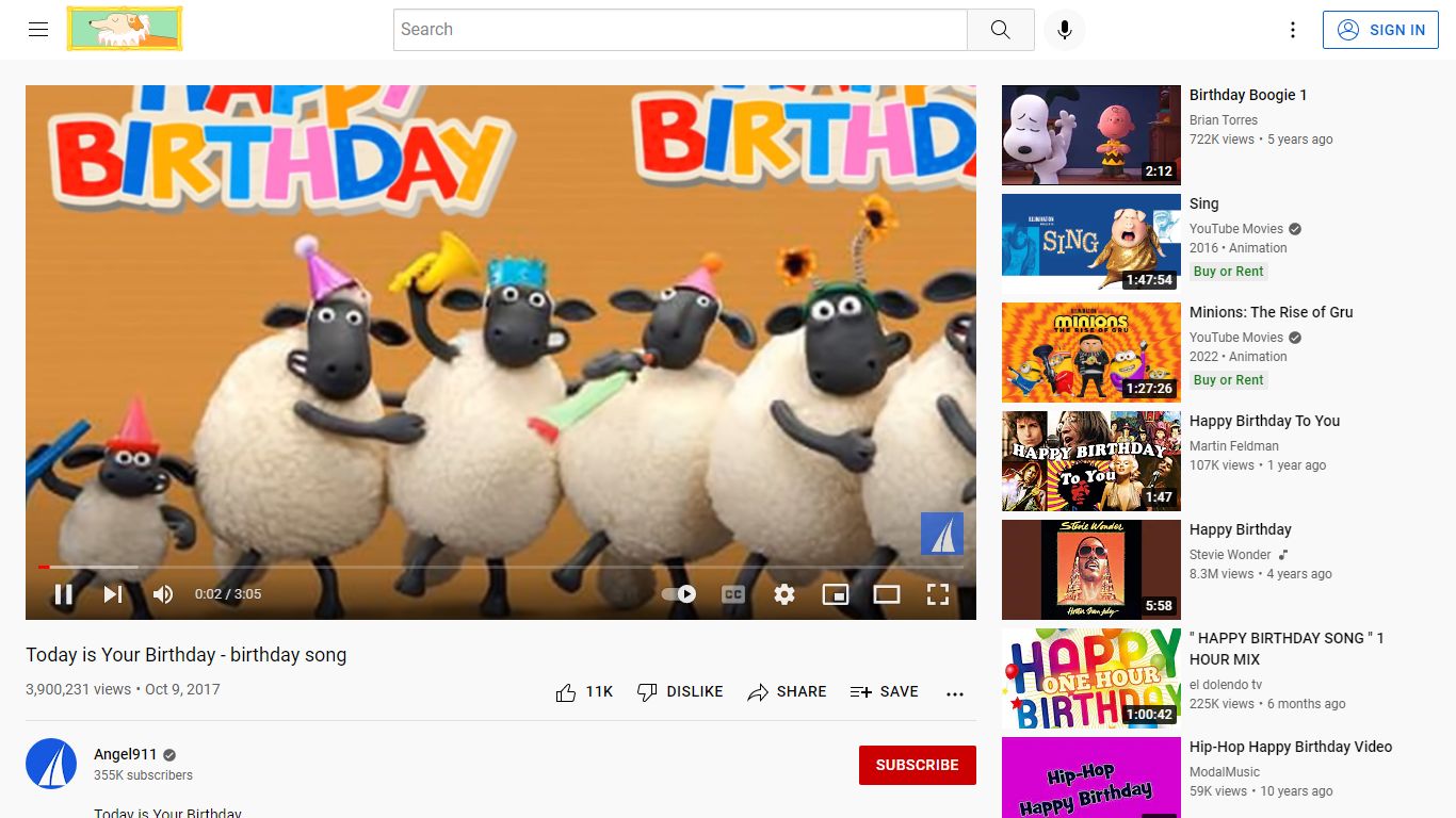 Today is Your Birthday - birthday song - YouTube